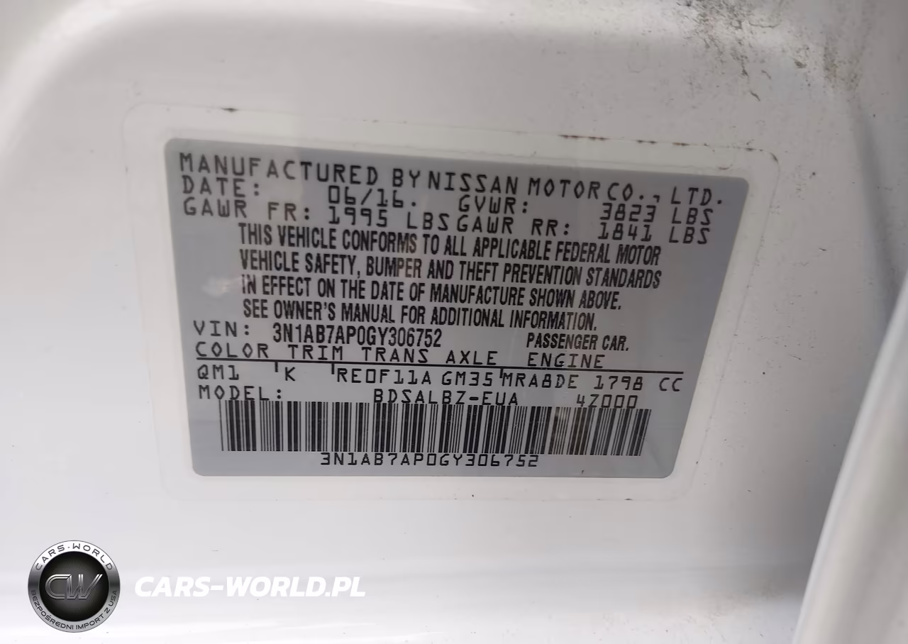 2016 Nissan Sentra S VIN:3N1AB7AP0GY306752 - 9