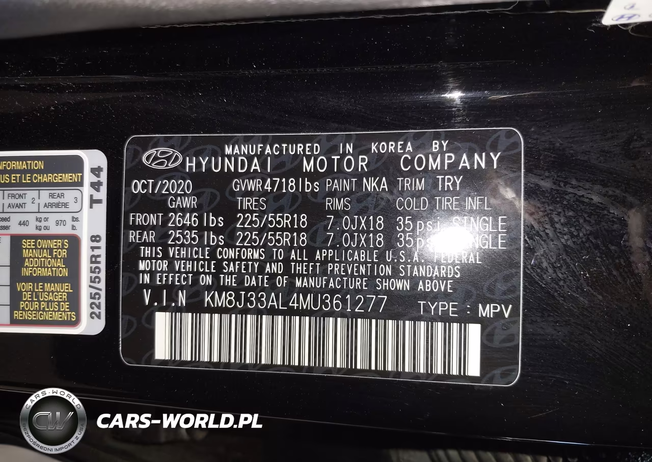 2021 Hyundai Tucson Sel VIN:KM8J33AL4MU361277 - 9