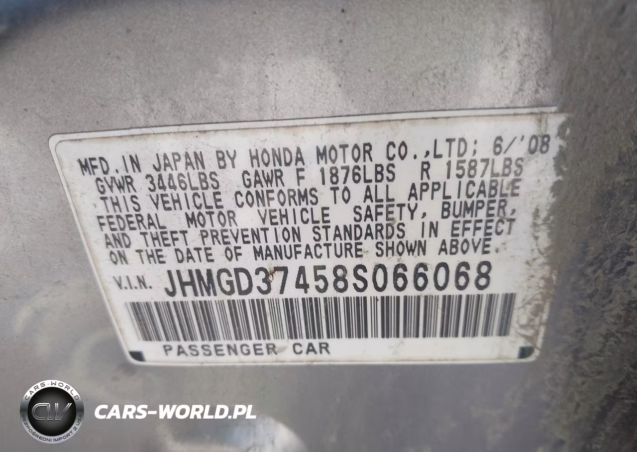 2008 Honda Fit VIN:JHMGD37458S066068 - 9