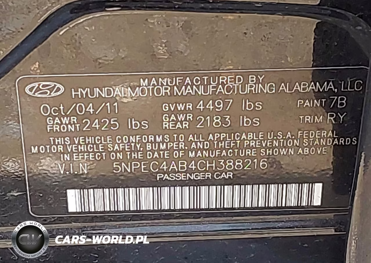 2012 Hyundai Sonata Se 2.0T VIN:5NPEC4AB4CH388216 - 9