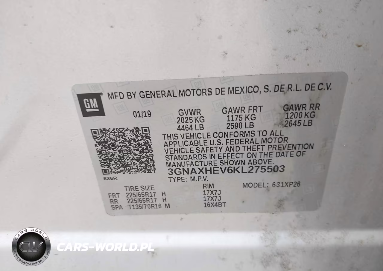 2019 Chevrolet Equinox Ls VIN:3GNAXHEV6KL275503 - 9