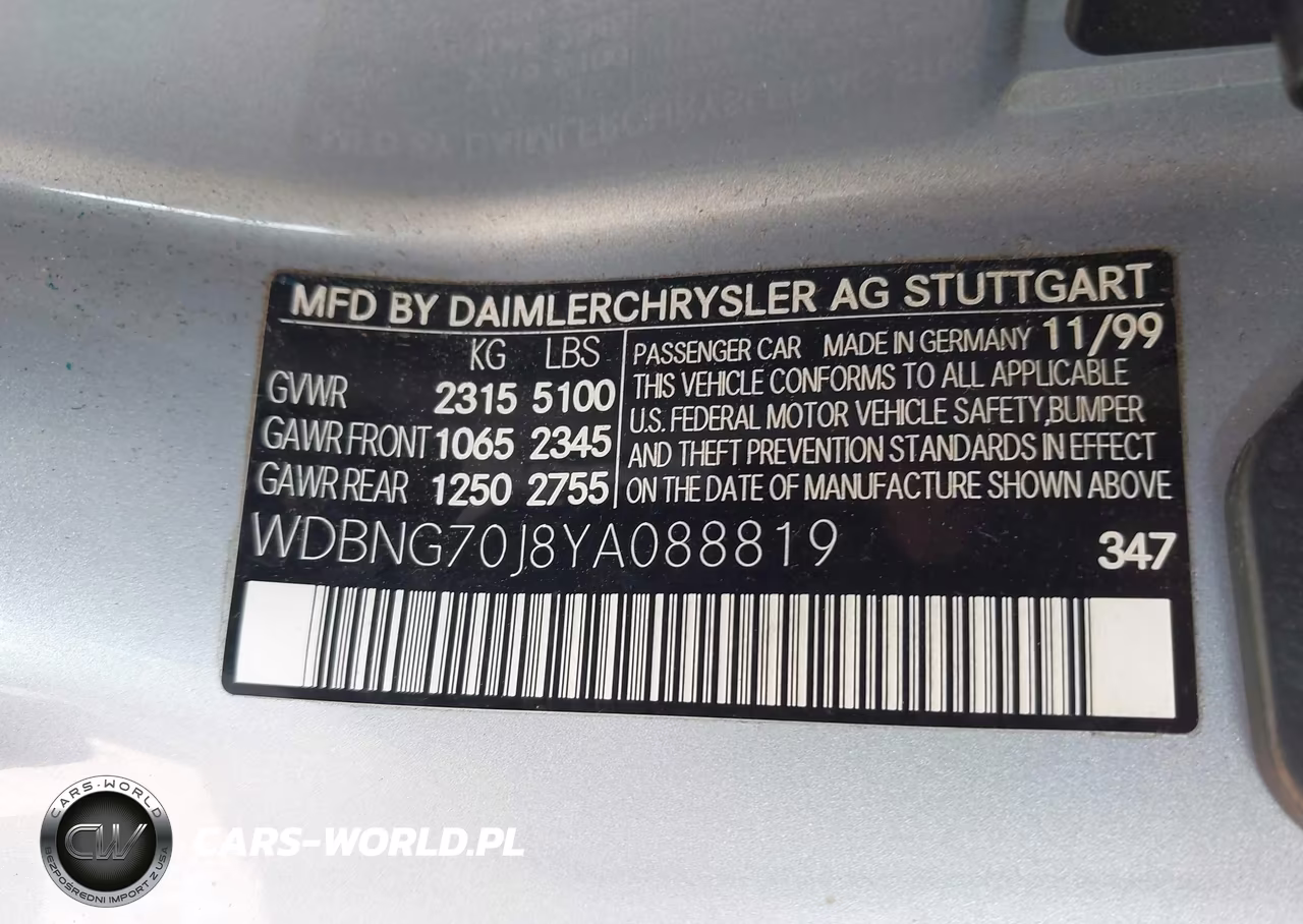 2000 Mercedes-Benz S 430 VIN:WDBNG70J8YA088819 - 9