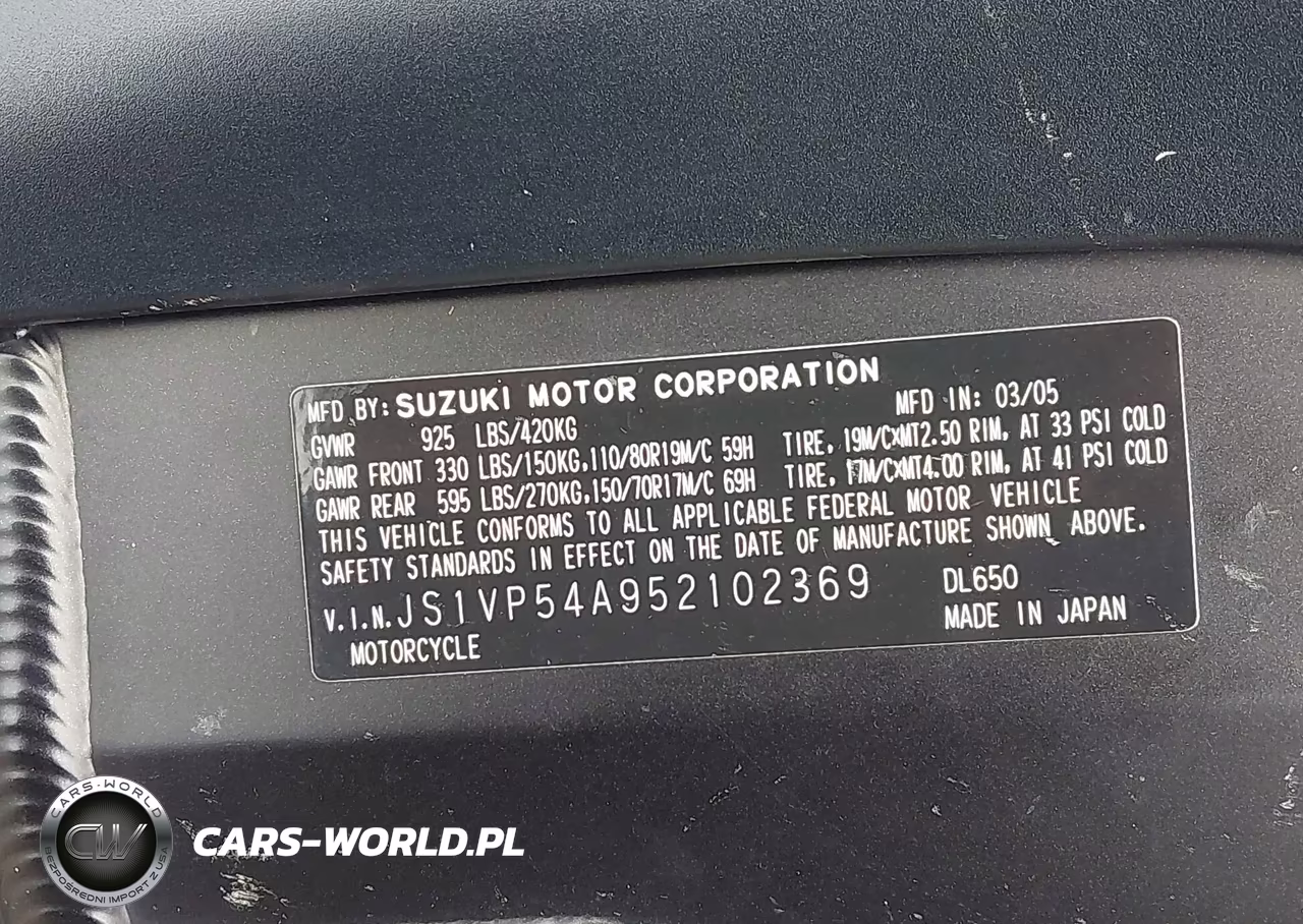 2005 Suzuki Dl650 K VIN:JS1VP54A952102369 - 10