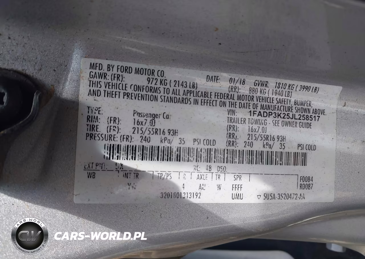 2018 Ford Focus Se VIN:1FADP3K25JL258517 - 9
