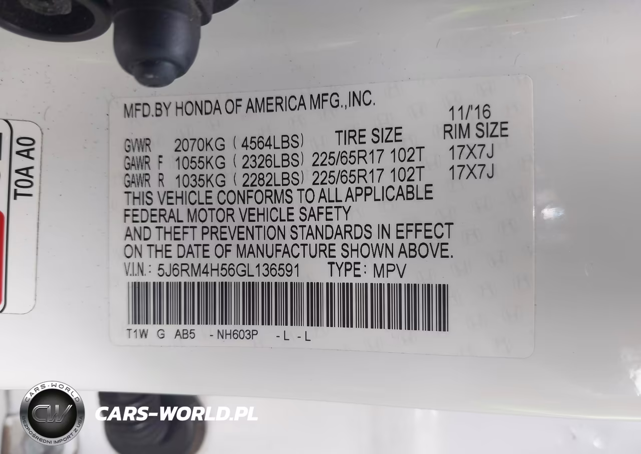 2016 Honda Cr-V Ex VIN:5J6RM4H56GL136591 - 9