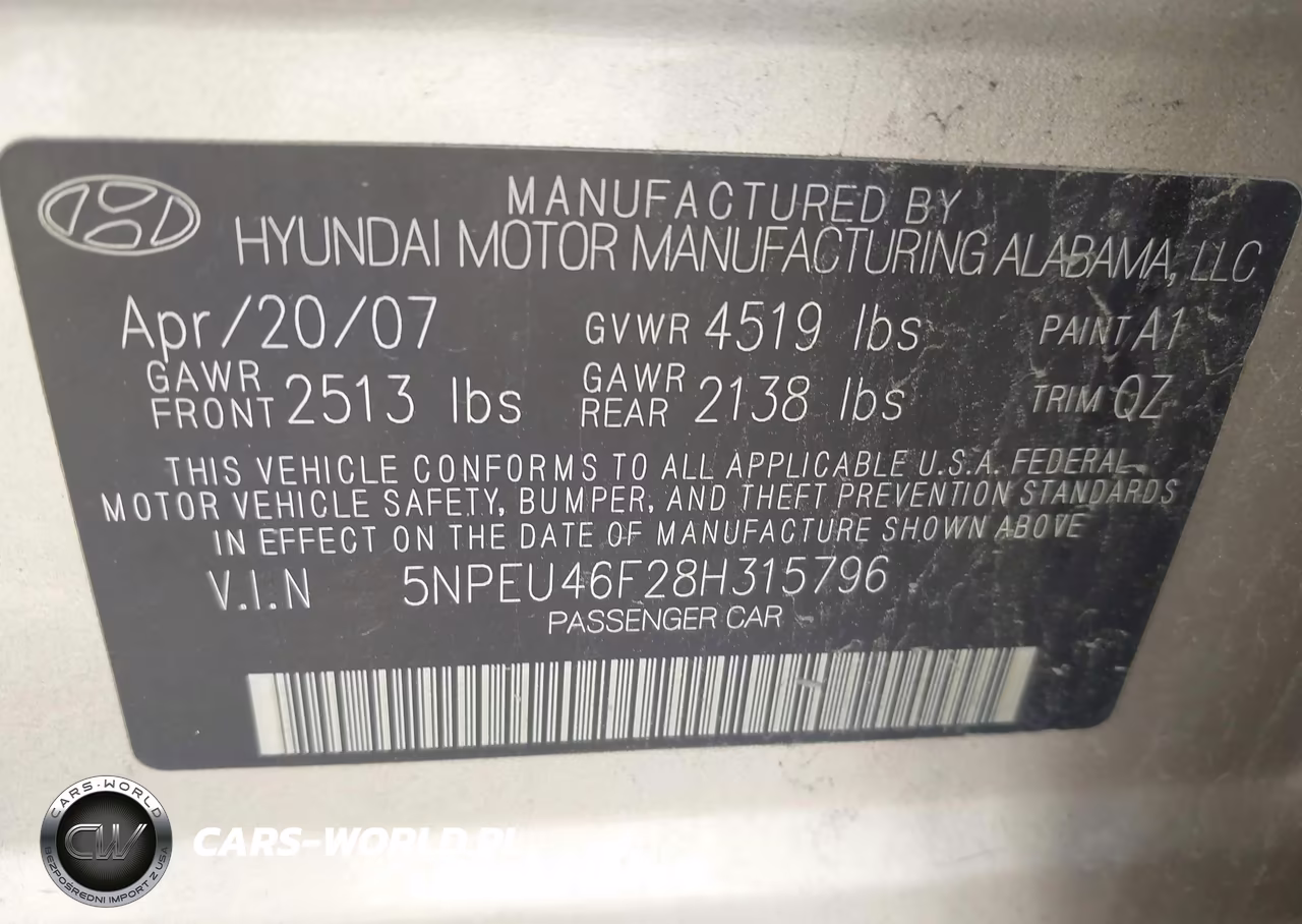 2008 Hyundai Sonata Limited V6-Se V6 VIN:5NPEU46F28H315796 - 9