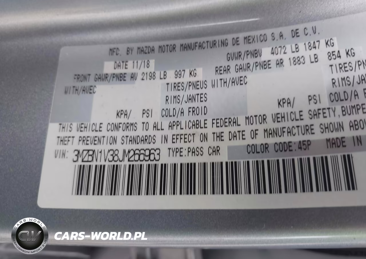 2018 Mazda Mazda3 Touring VIN:3MZBN1V38JM266963 - 9