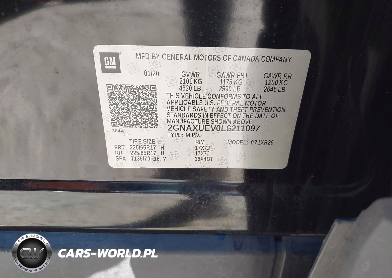 2020 Chevrolet Equinox Awd Lt 1.5L Turbo VIN:2GNAXUEV0L6211097 - 9