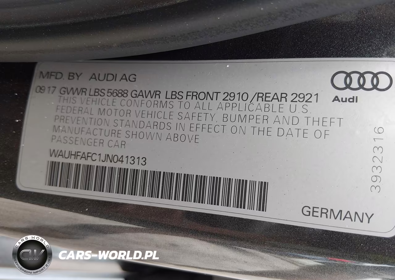 2018 Audi S6 4.0T Premium Plus VIN:WAUHFAFC1JN041313 - 9