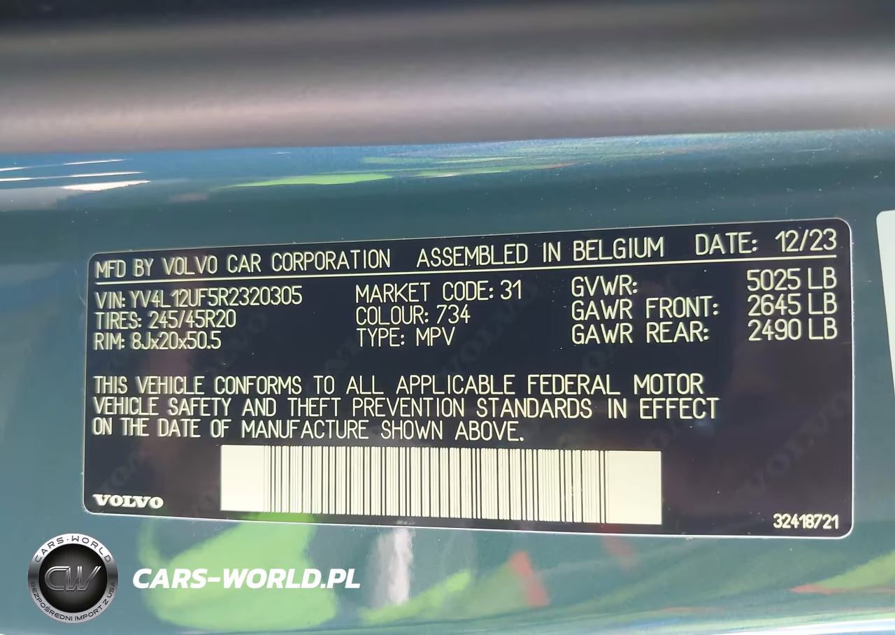 2024 Volvo Xc40 B5 Ultimate Bright Theme VIN:YV4L12UF5R2320305 - 9