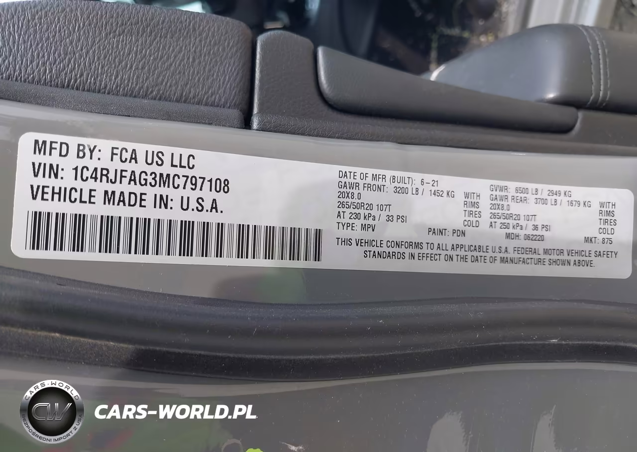2021 Jeep Grand Cherokee Laredo X 4X4 VIN:1C4RJFAG3MC797108 - 9