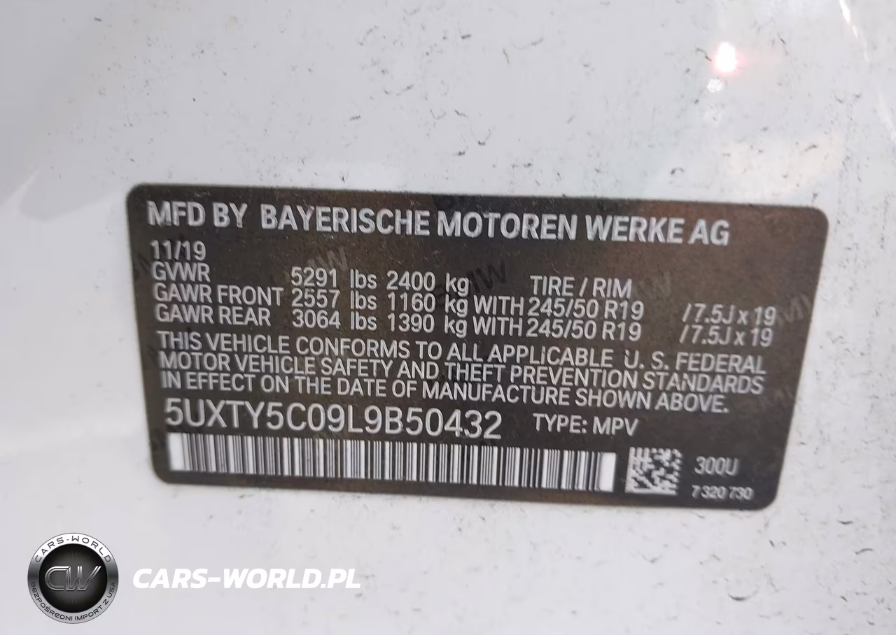 2020 BMW X3 xDrive30I VIN:5UXTY5C09L9B50432 - 9