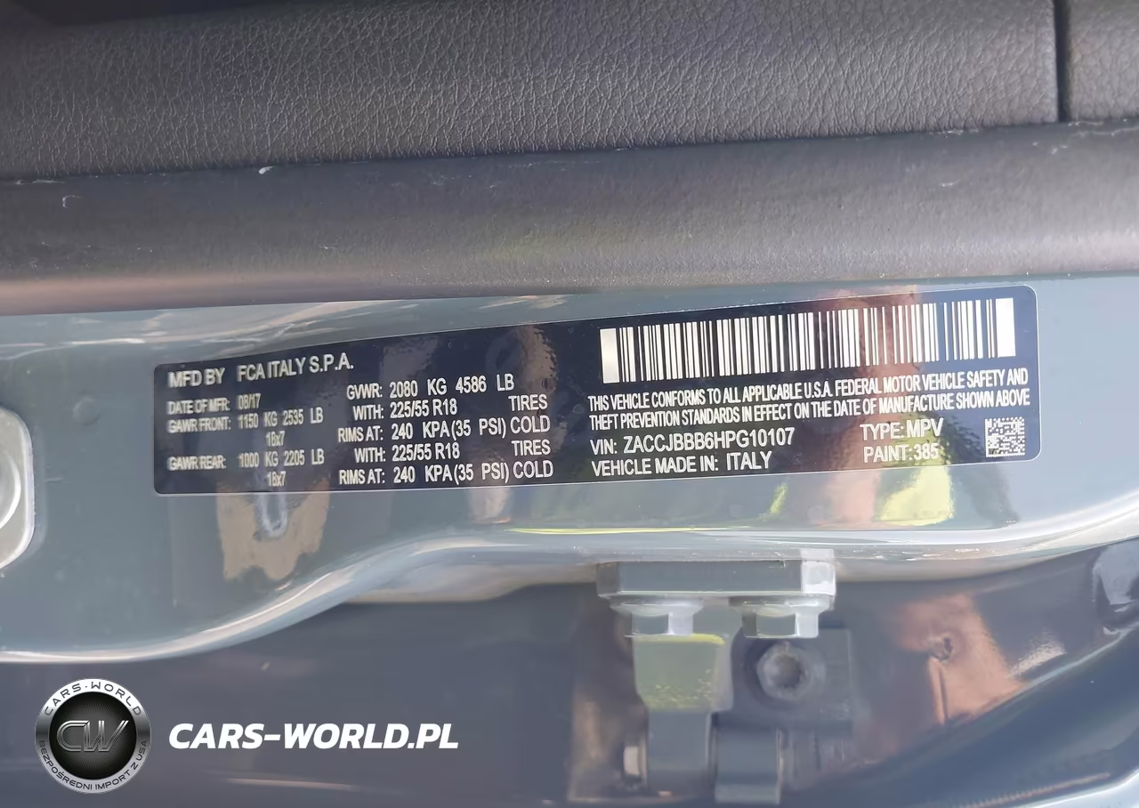 2017 Jeep Renegade Latitude VIN:ZACCJBBB6HPG10107 - 9