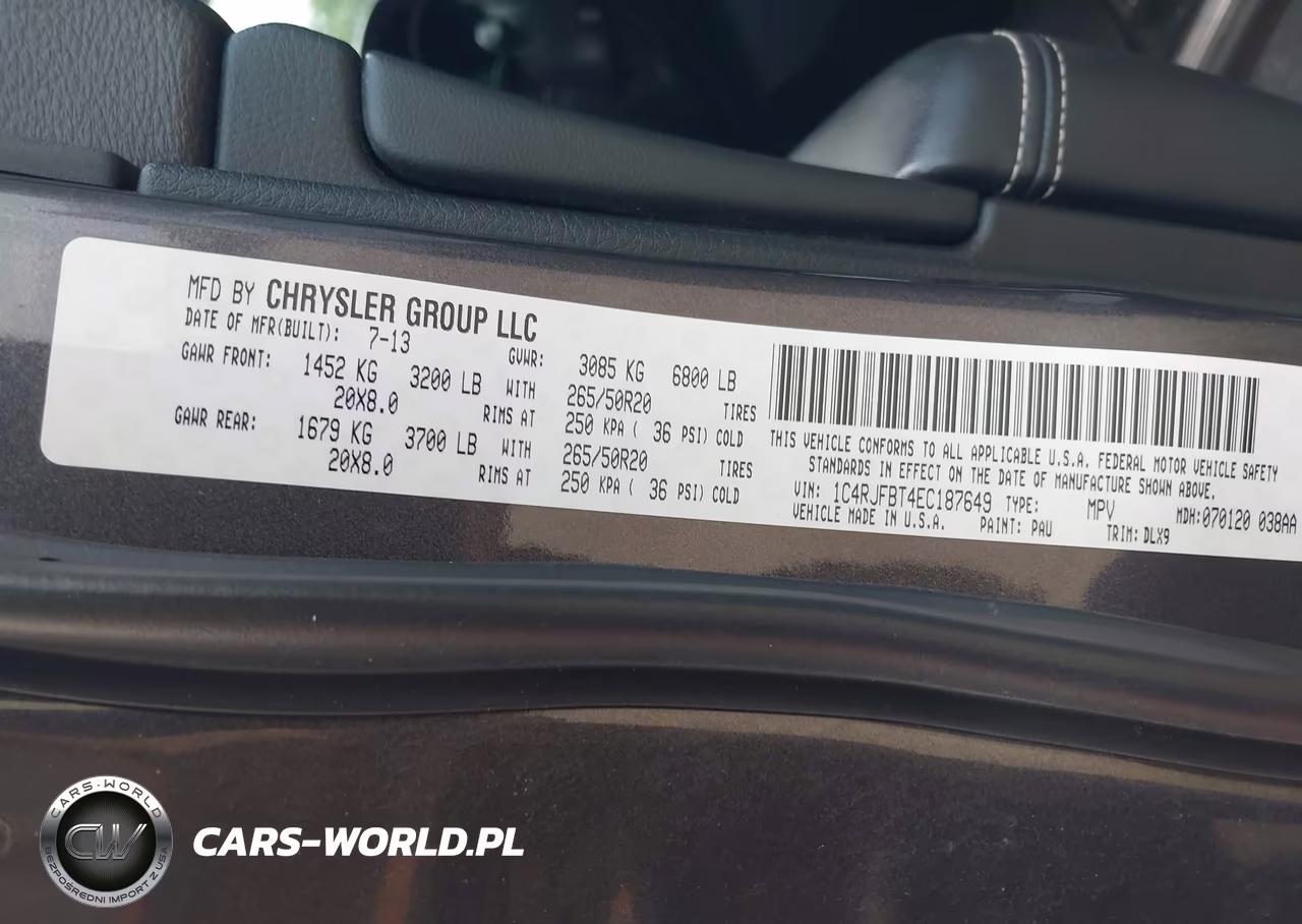2014 Jeep Grand Cherokee Limited VIN:1C4RJFBT4EC187649 - 9