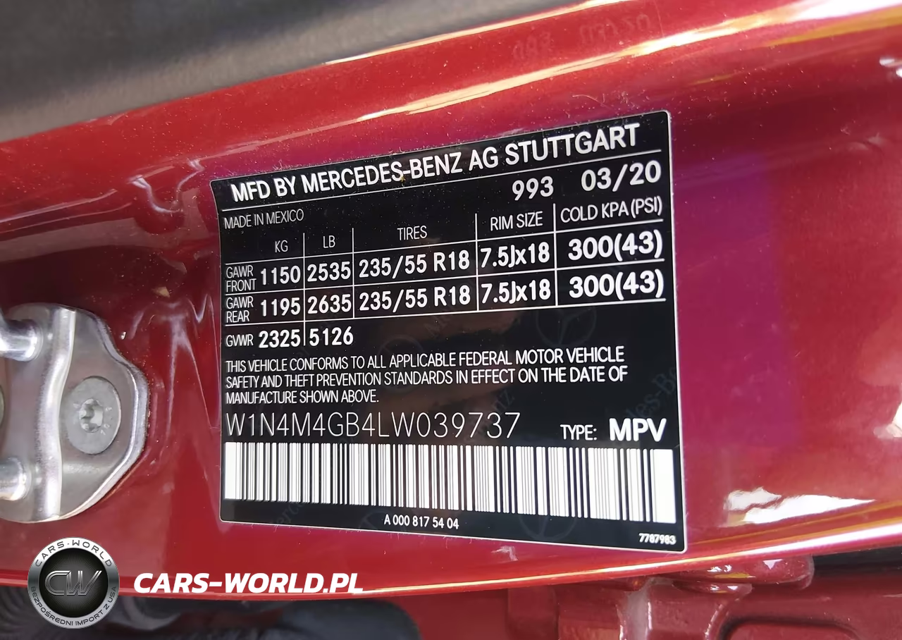 2020 Mercedes-Benz Glb 250 VIN:W1N4M4GB4LW039737 - 9