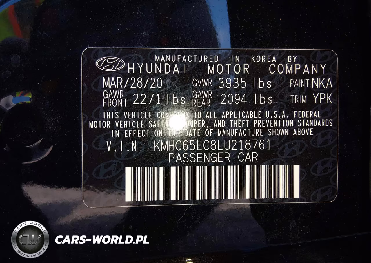 2020 Hyundai Ioniq Hybrid Blue VIN:KMHC65LC8LU218761 - 9