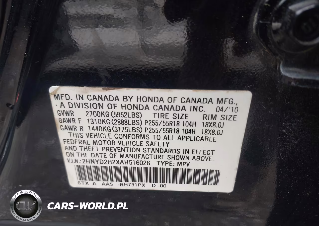 2010 Acura Mdx VIN:2HNYD2H2XAH516026 - 9