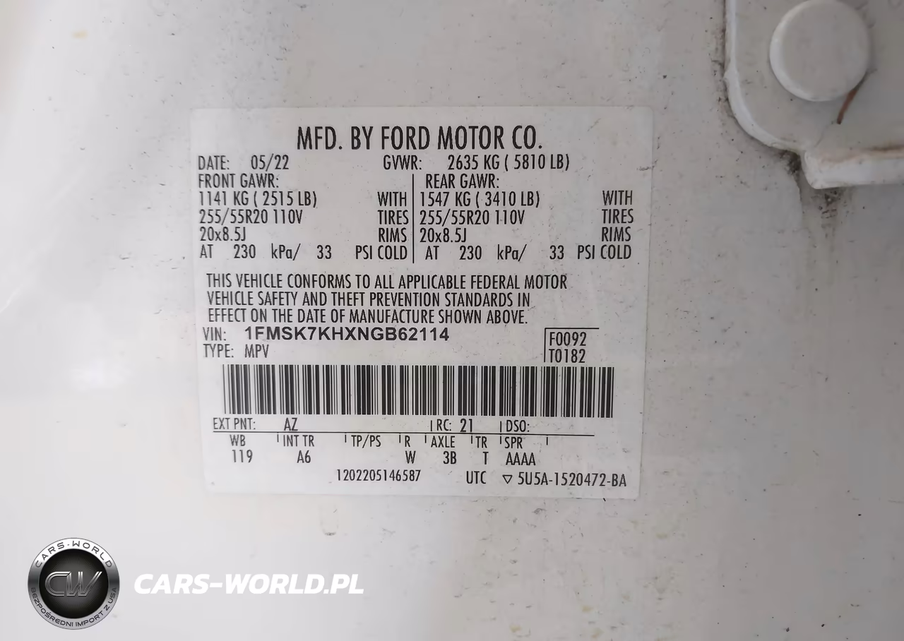 2022 Ford Explorer St-Line VIN:1FMSK7KHXNGB62114 - 9