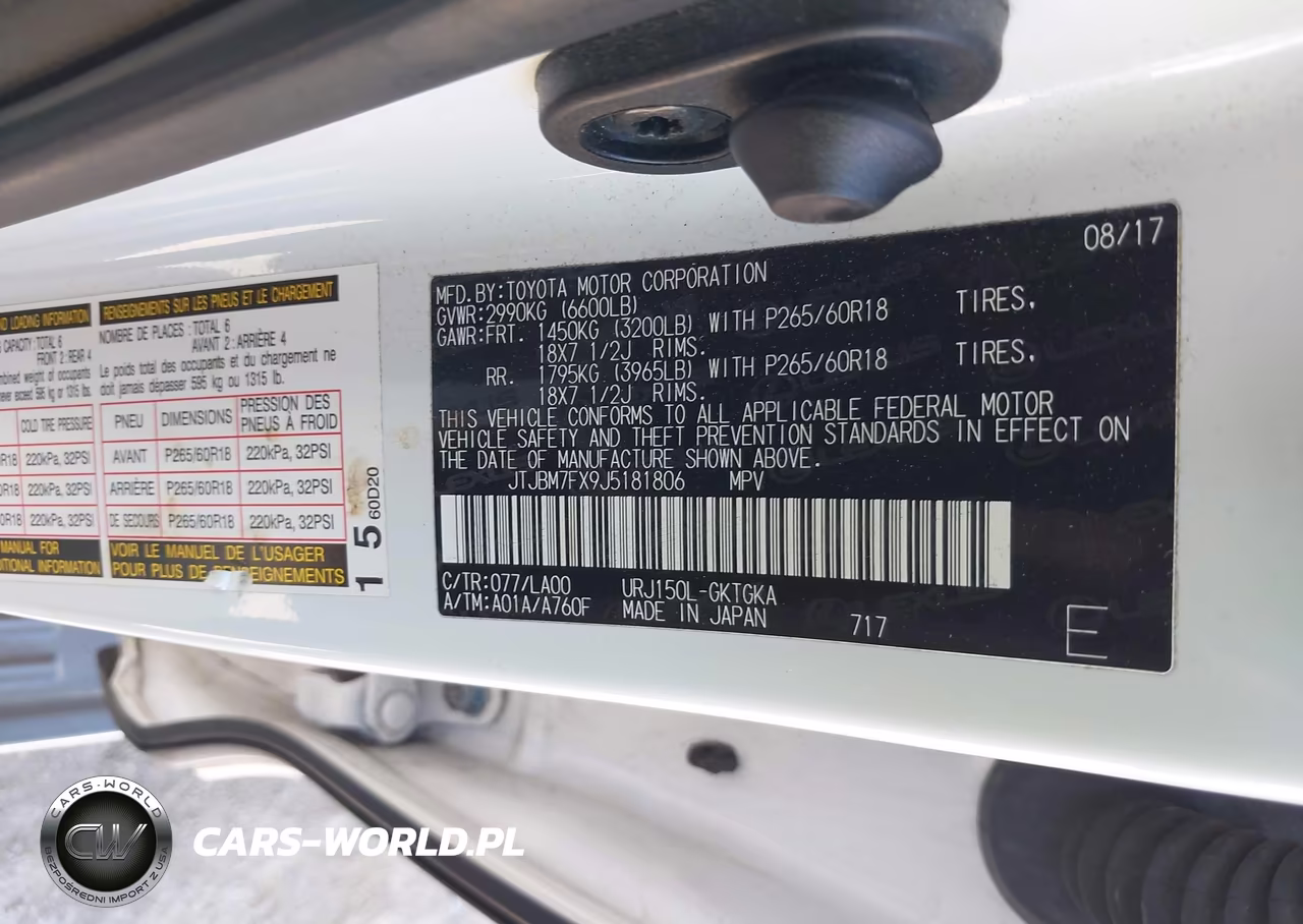 2018 Lexus Gx 460 VIN:JTJBM7FX9J5181806 - 9