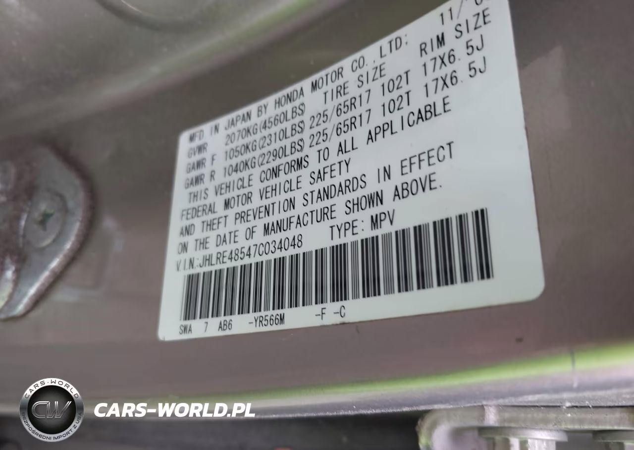 2007 Honda Cr-V Ex VIN:JHLRE48547C034048 - 9