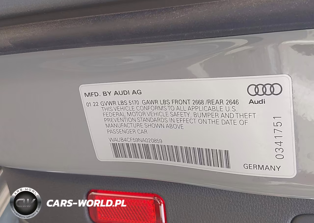 2022 Audi S5 Sportback Prestige Tfsi Quattro Tiptronic VIN:WAUB4CF59NA020859 - 9