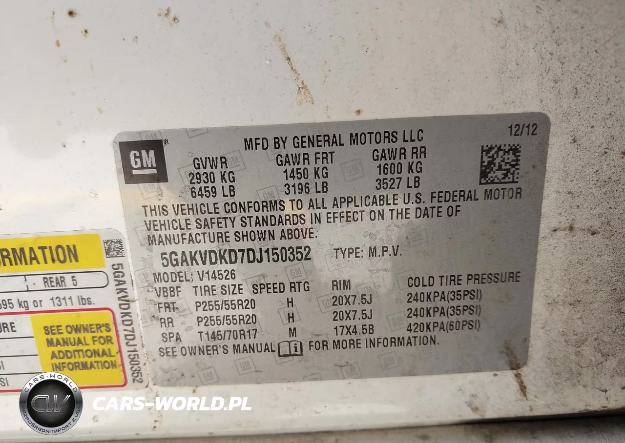 2013 Buick Enclave Premium VIN:5GAKVDKD7DJ150352 - 9