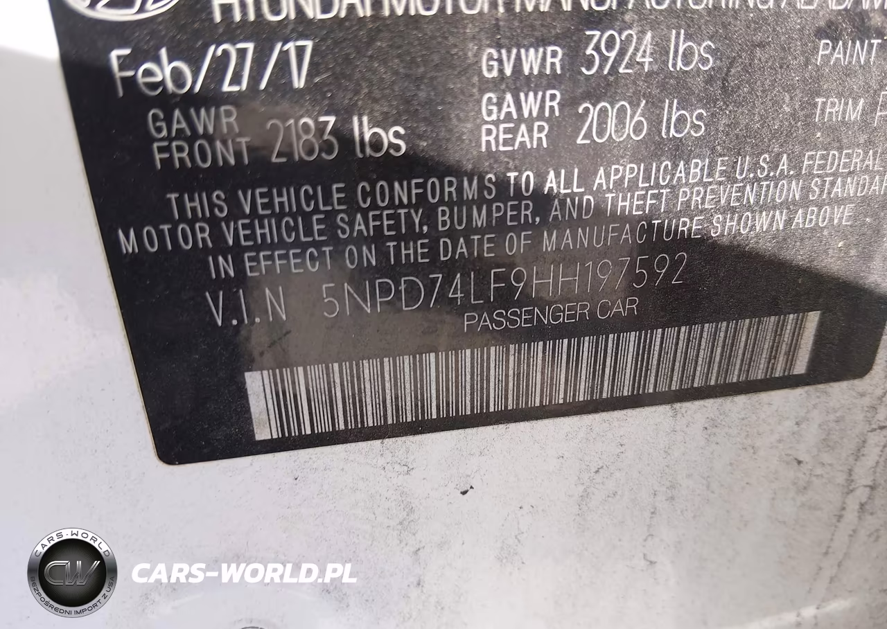 2017 Hyundai Elantra Se VIN:5NPD74LF9HH197592 - 9