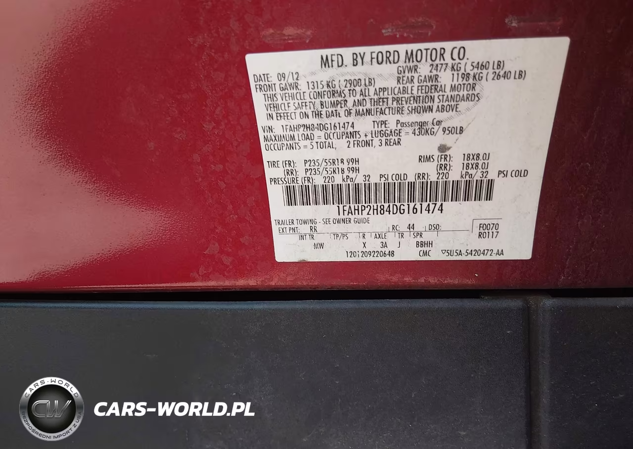 2013 Ford Taurus Sel VIN:1FAHP2H84DG161474 - 9
