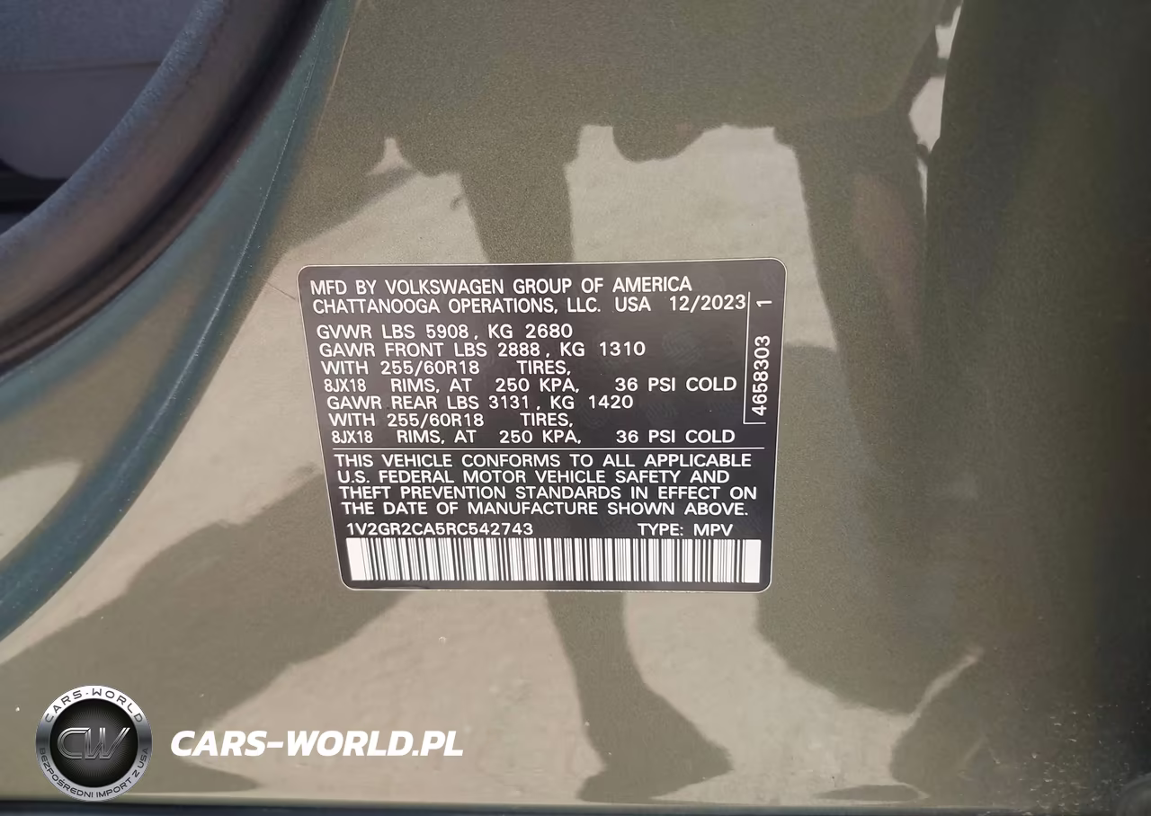 2024 Volkswagen Atlas 2.0T Peak Edition Sel VIN:1V2GR2CA5RC542743 - 9