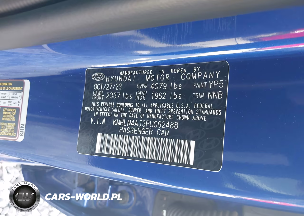 2023 Hyundai Elantra Hybrid Limited VIN:KMHLN4AJ3PU092488 - 9