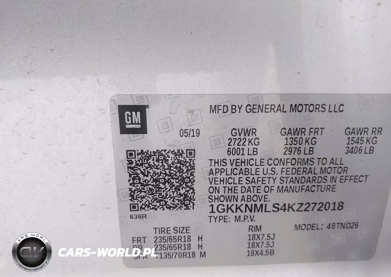 2019 GMC Acadia Slt-1 VIN:1GKKNMLS4KZ272018 - 9
