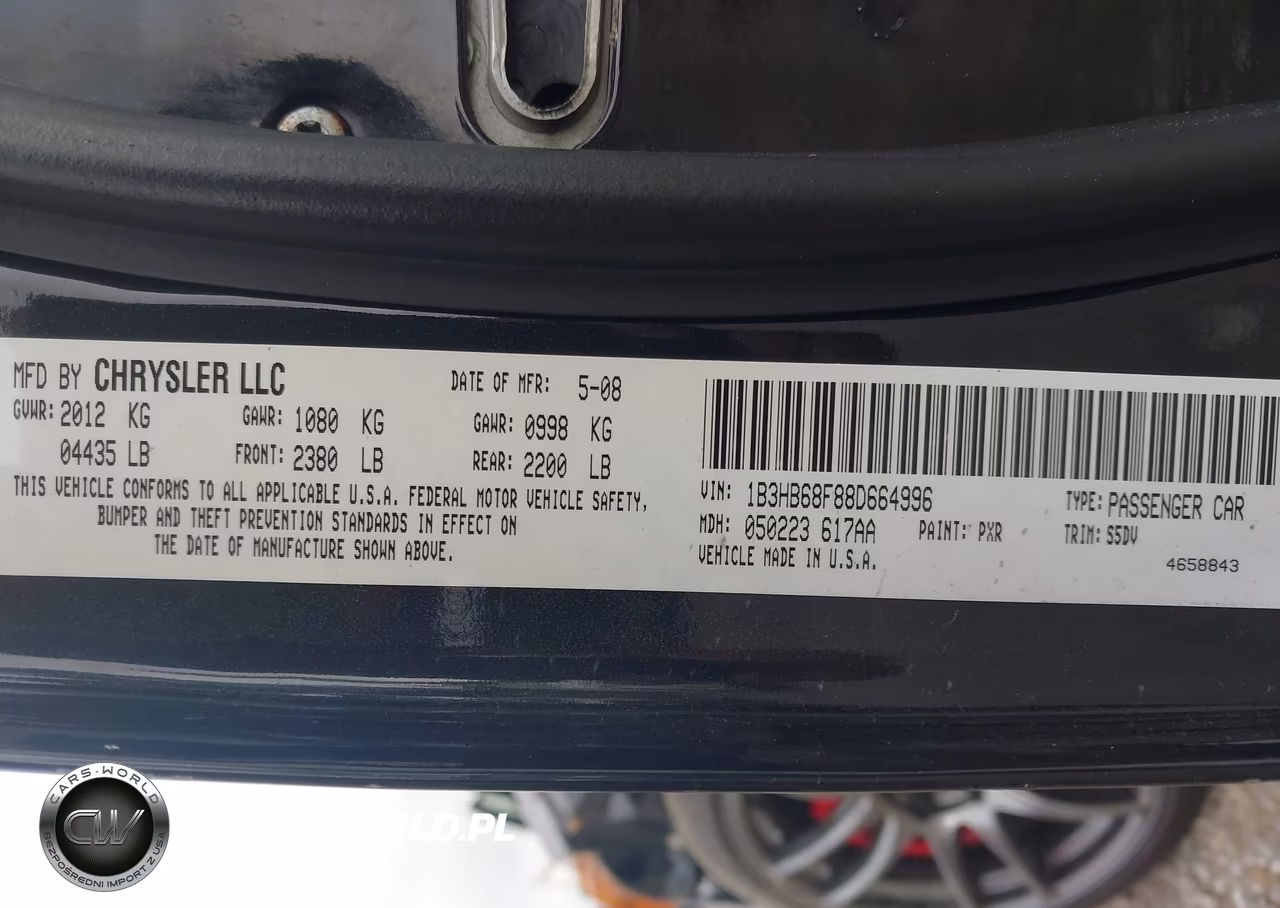 2008 Dodge Caliber Srt4 VIN:1B3HB68F88D664996 - 9