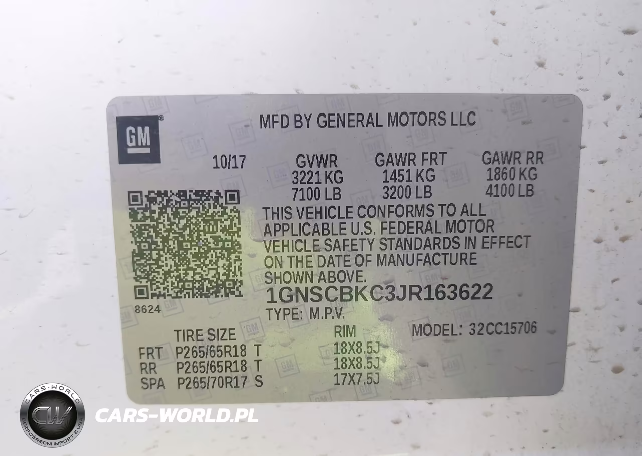 2018 Chevrolet Tahoe Lt VIN:1GNSCBKC3JR163622 - 9