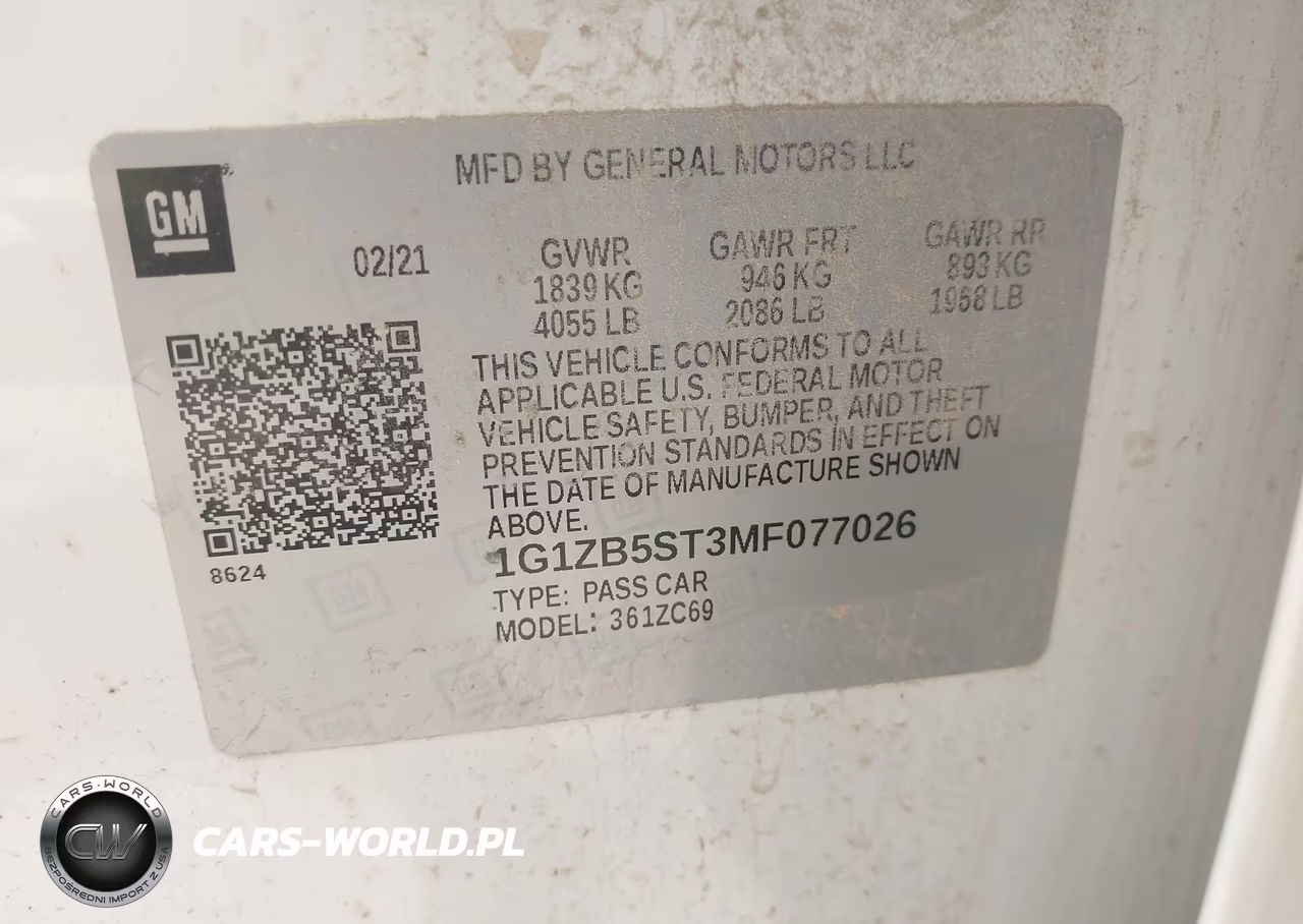 2021 Chevrolet Malibu Fwd Ls VIN:1G1ZB5ST3MF077026 - 9