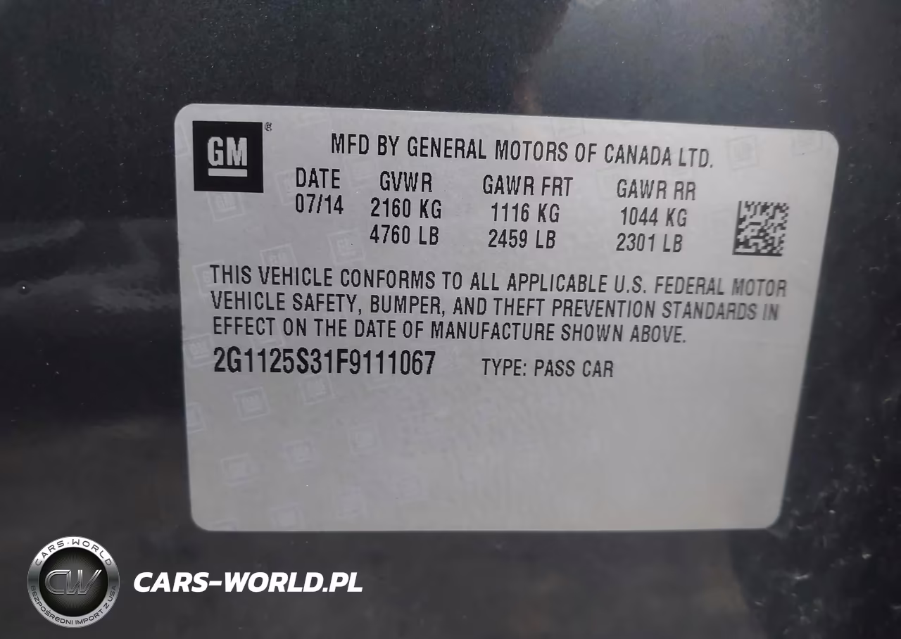 2015 Chevrolet Impala 2Lt VIN:2G1125S31F9111067 - 9