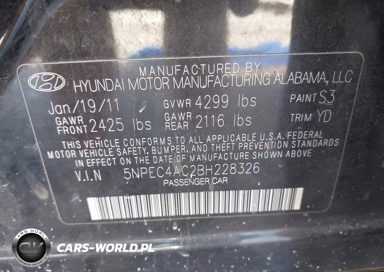 2011 Hyundai Sonata Limited VIN:5NPEC4AC2BH228326 - 9