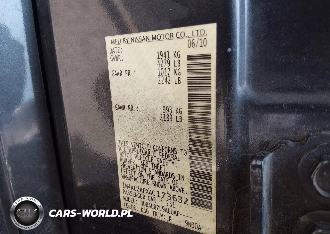2010 Nissan Altima 2.5 S VIN:1N4AL2APXAC173632 - 9
