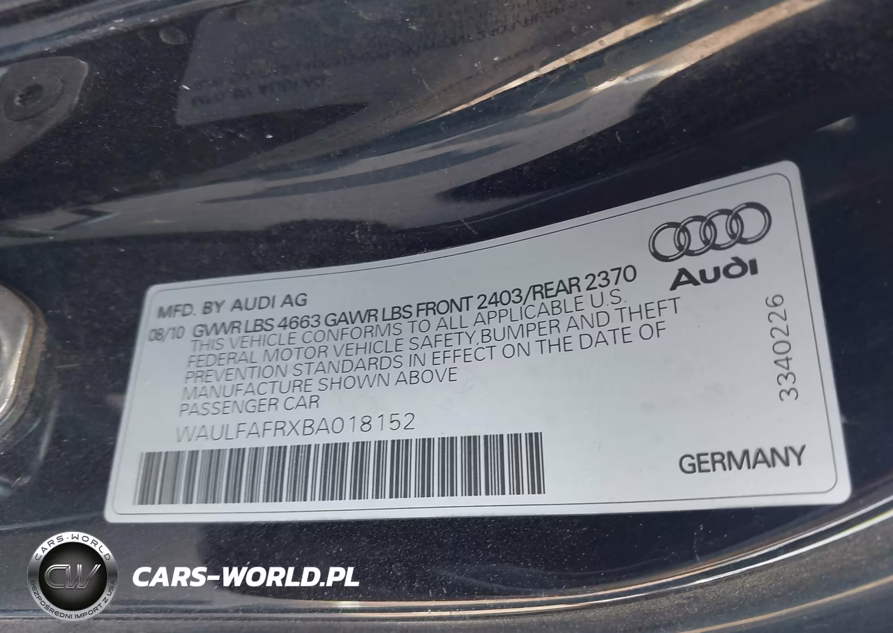 2011 Audi A5 2.0T Premium VIN:WAULFAFRXBA018152 - 9