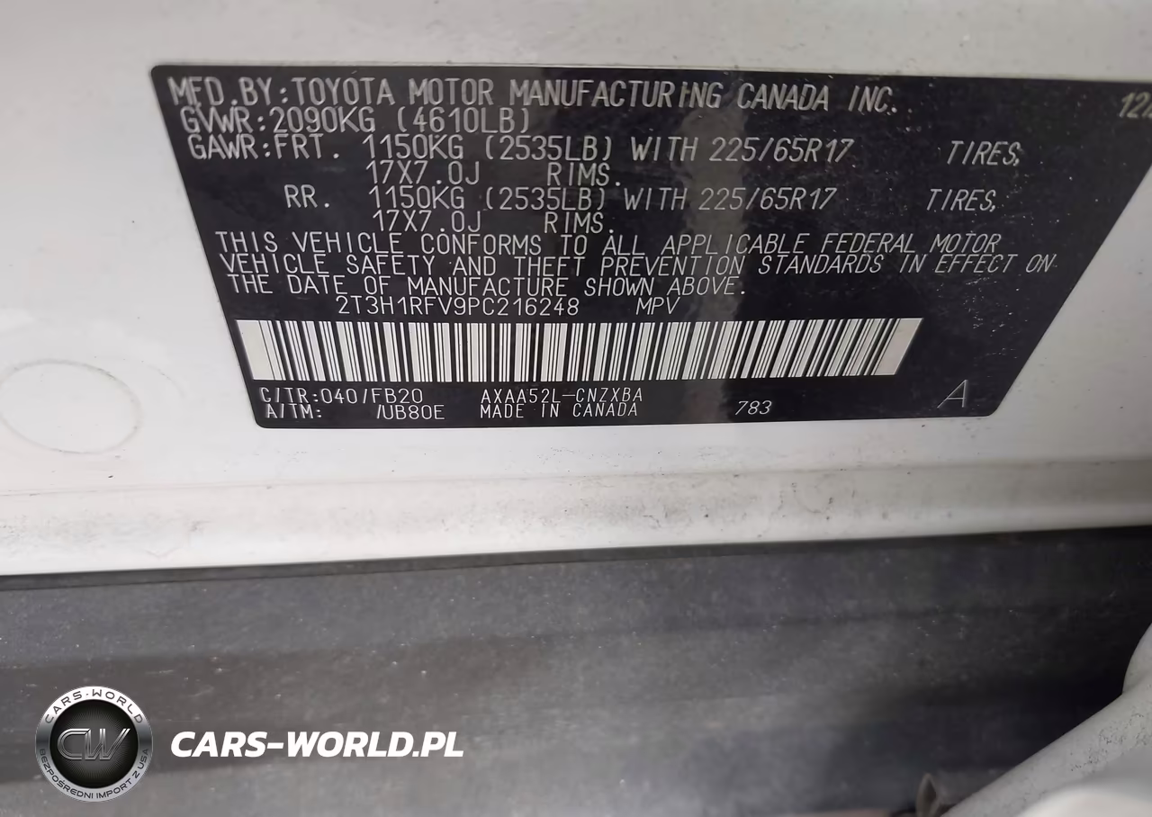 2023 Toyota Rav4 Le VIN:2T3H1RFV9PC216248 - 9
