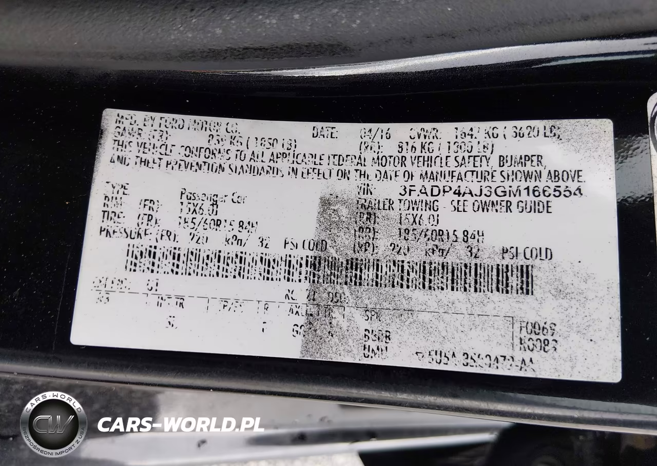 FORD FIESTA VIN:3FADP4AJ3GM166554 - 9