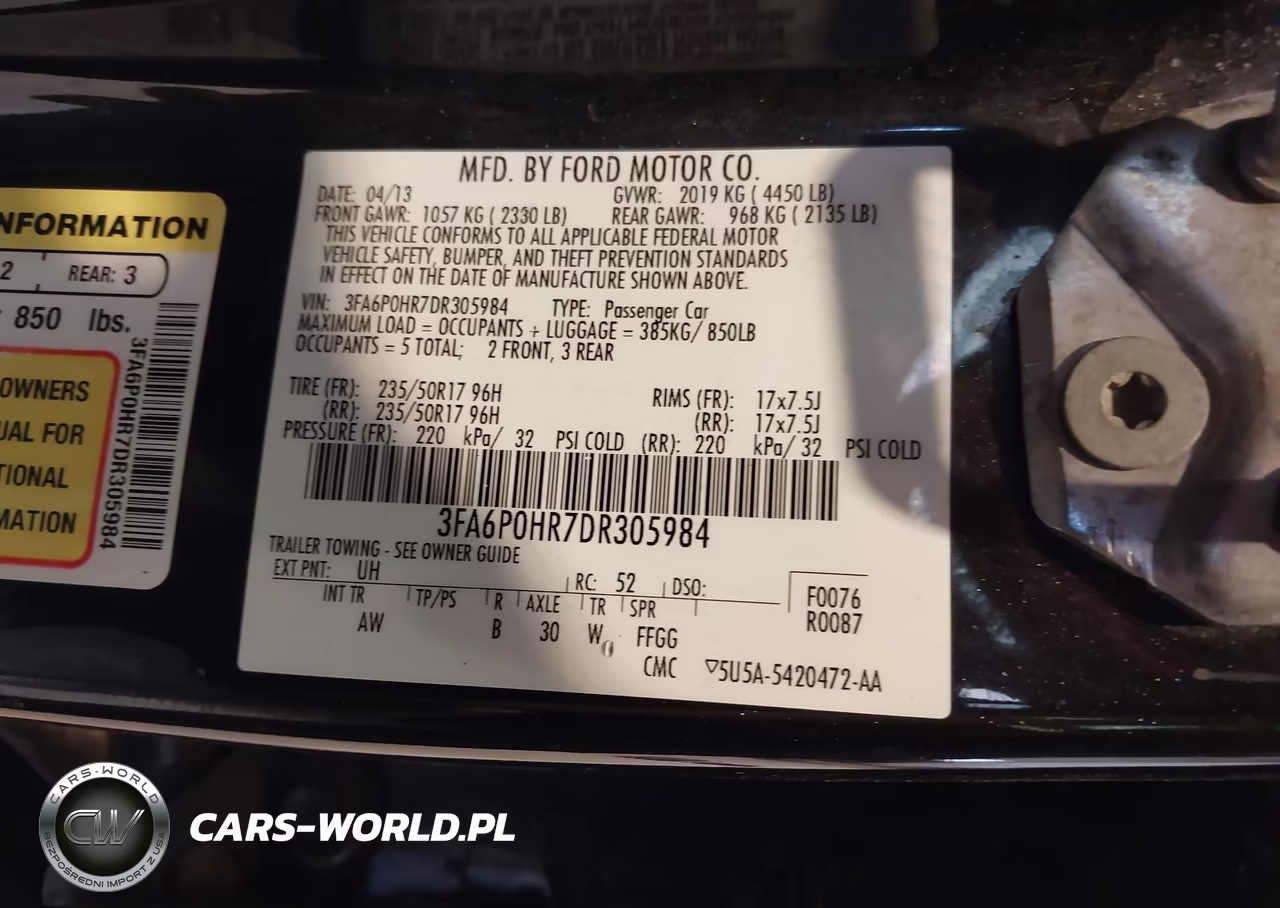 2013 Ford Fusion Se VIN:3FA6P0HR7DR305984 - 9