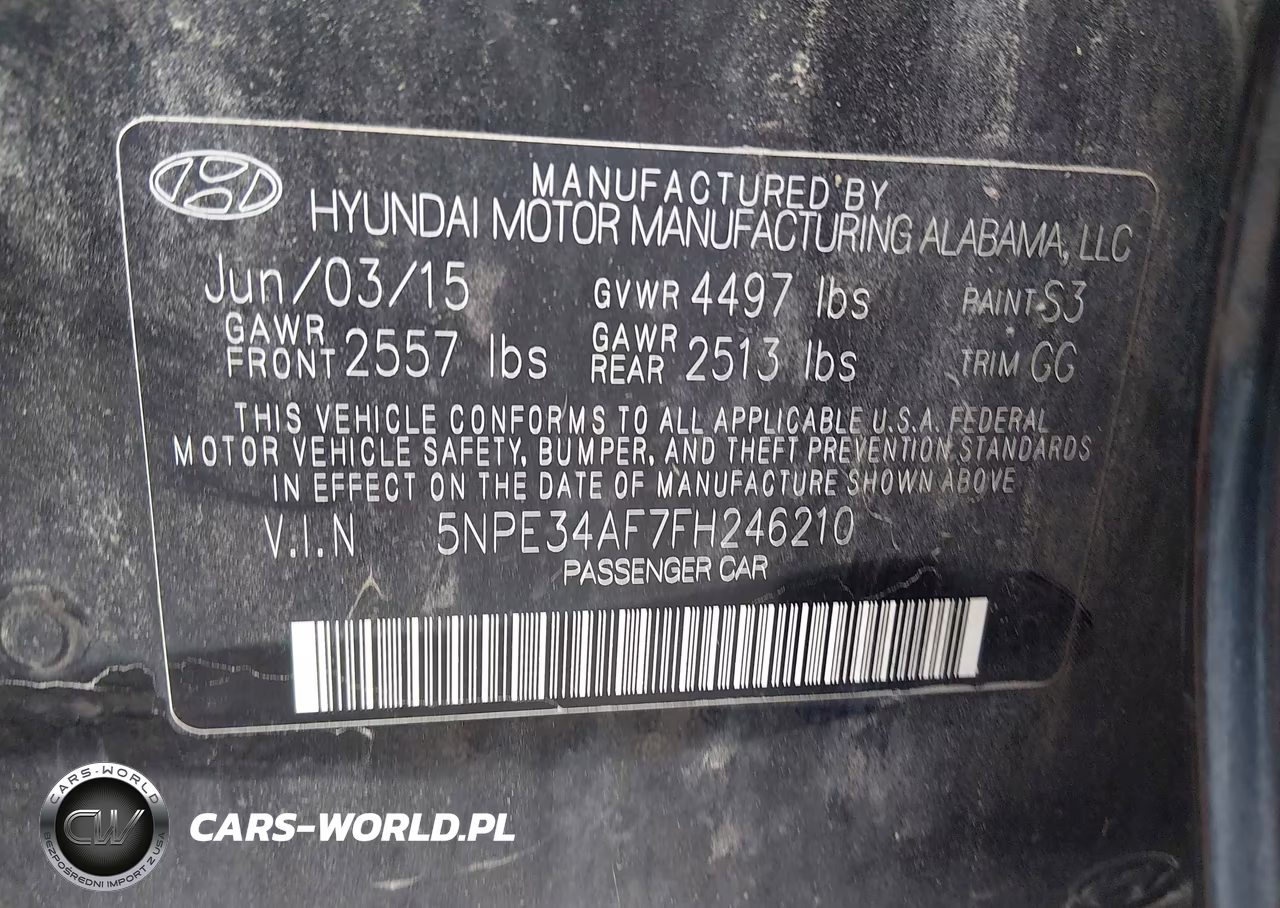 2015 Hyundai Sonata Sport VIN:5NPE34AF7FH246210 - 9