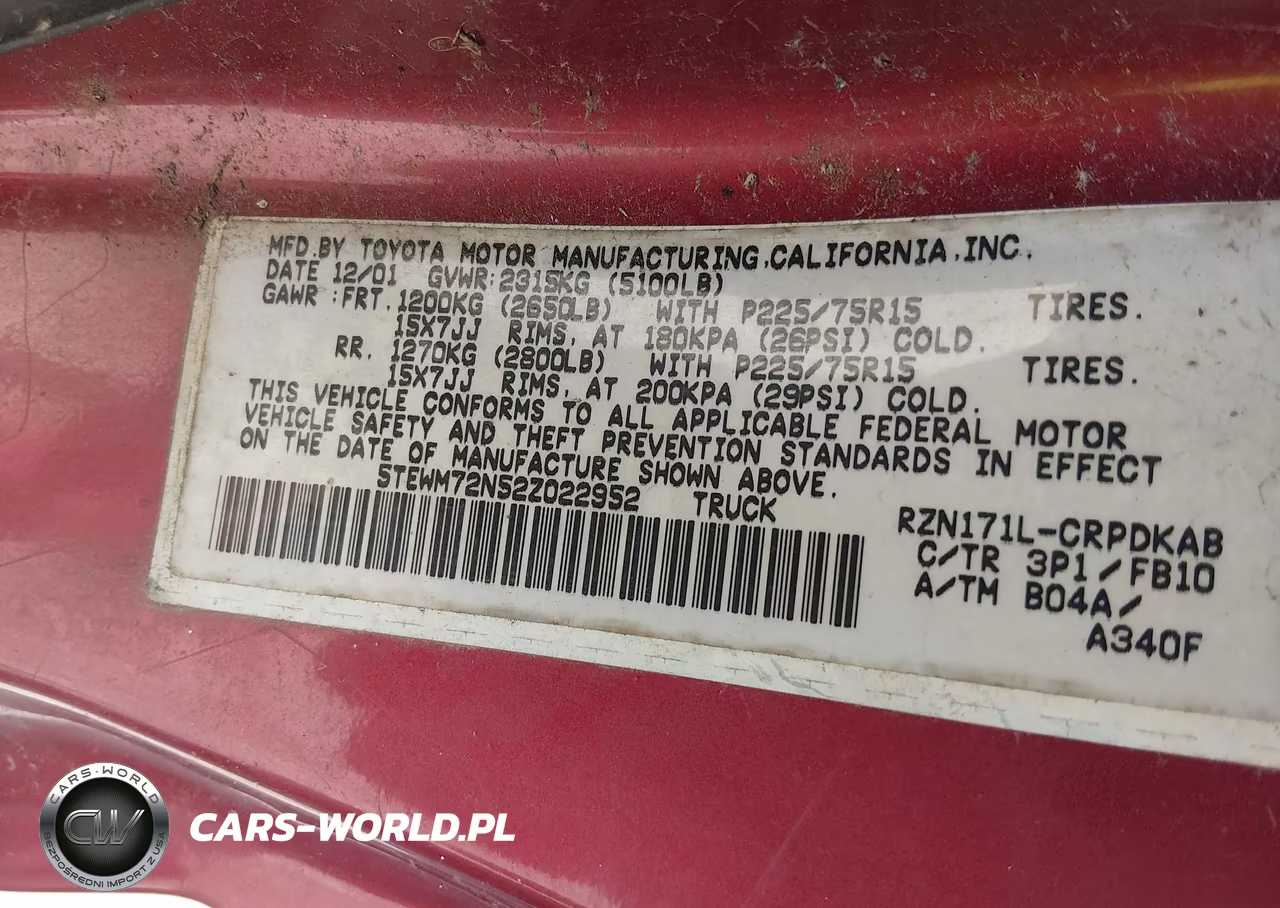 2002 Toyota Tacoma VIN:5TEWM72N52Z022952 - 9