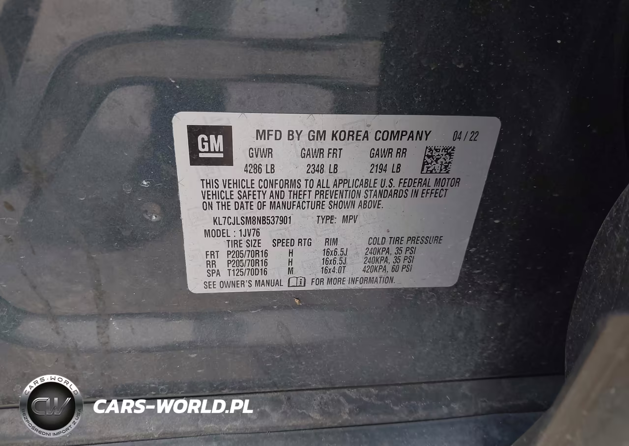 2022 Chevrolet Trax Fwd Lt VIN:KL7CJLSM8NB537901 - 9