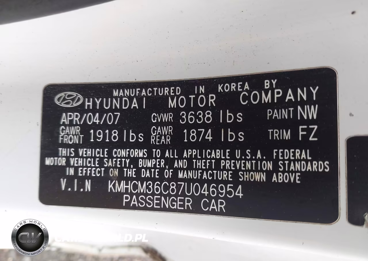 2007 Hyundai Accent Gs VIN:KMHCM36C87U046954 - 9