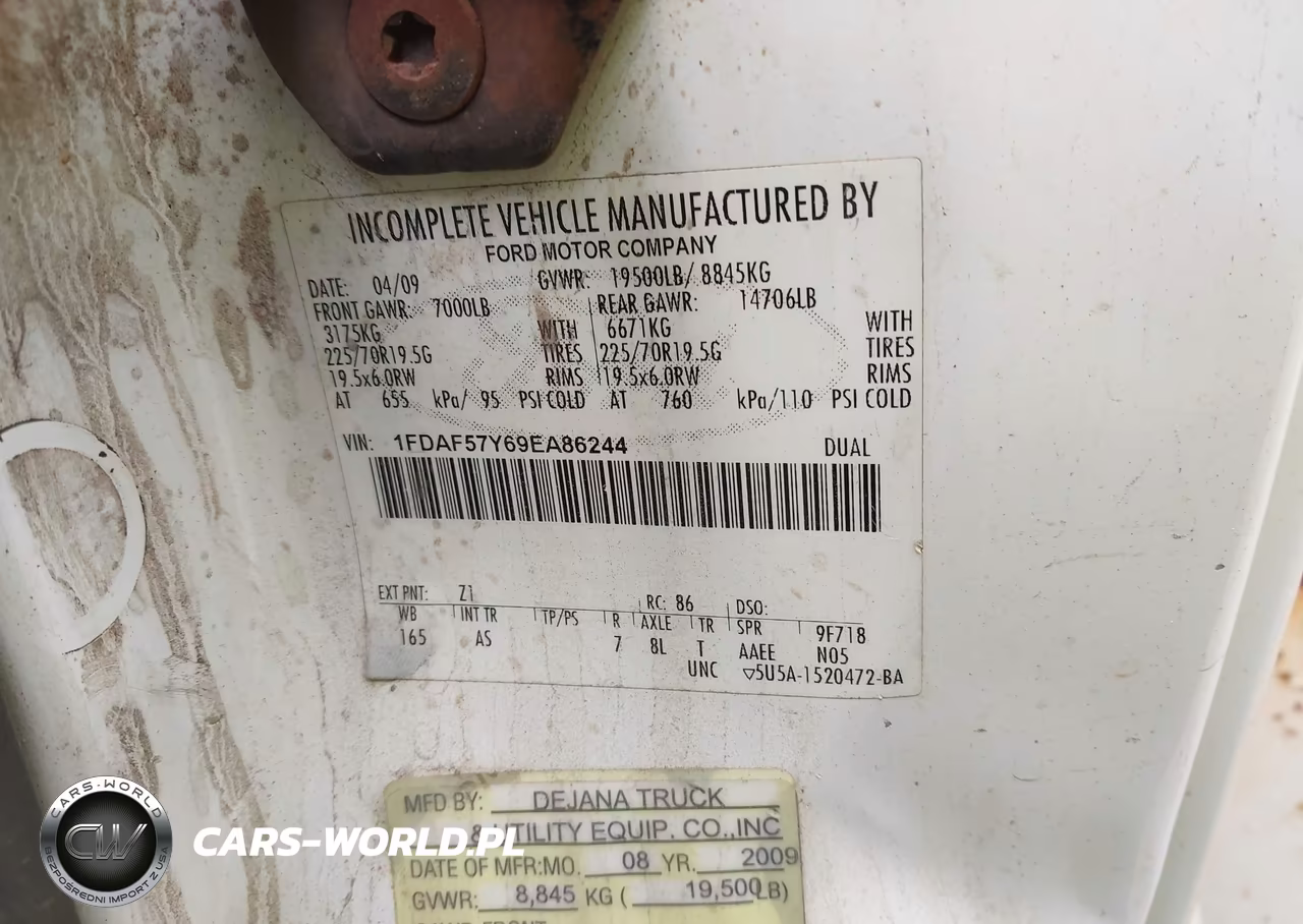 2009 Ford F-550 Chassis Xl-Xlt VIN:1FDAF57Y69EA86244 - 8