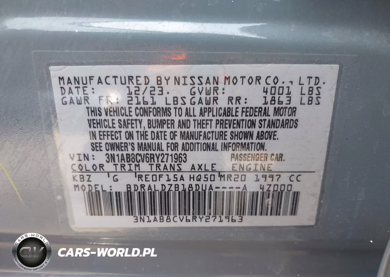 2024 Nissan Sentra Sv Xtronic Cvt VIN:3N1AB8CV6RY271963 - 9