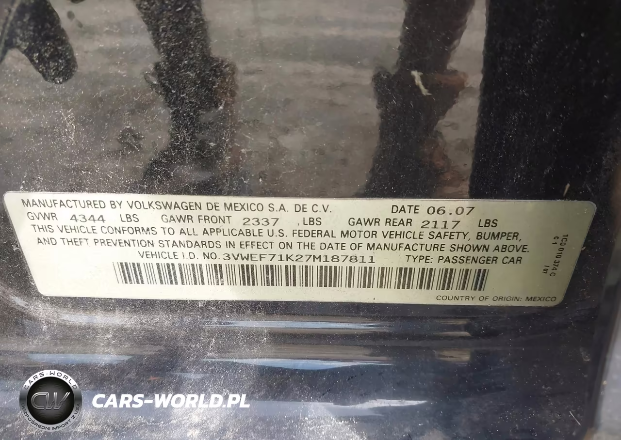 2007 Volkswagen Jetta Wolfsburg Edition VIN:3VWEF71K27M187811 - 9
