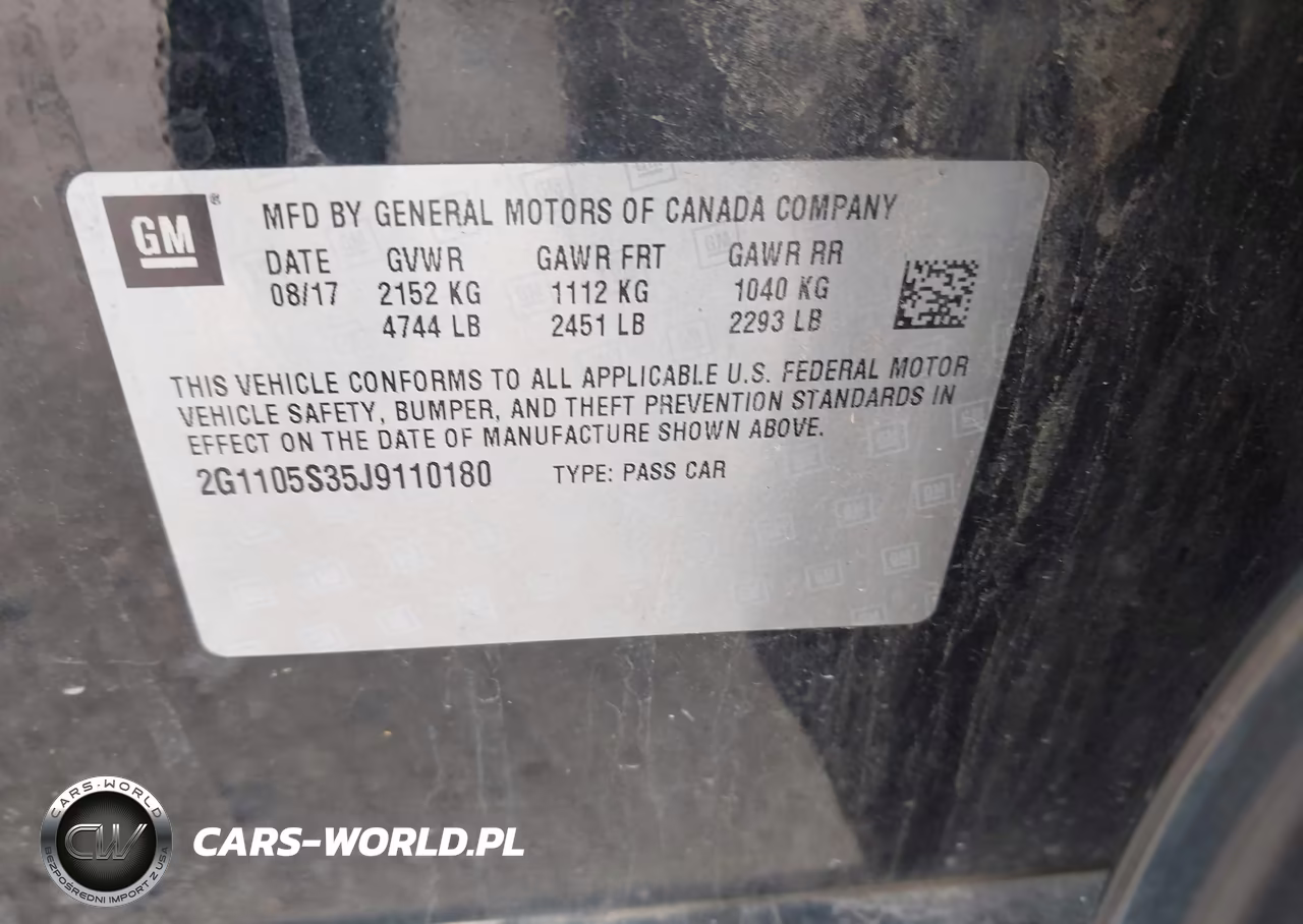 2018 Chevrolet Impala 1Lt VIN:2G1105S35J9110180 - 9