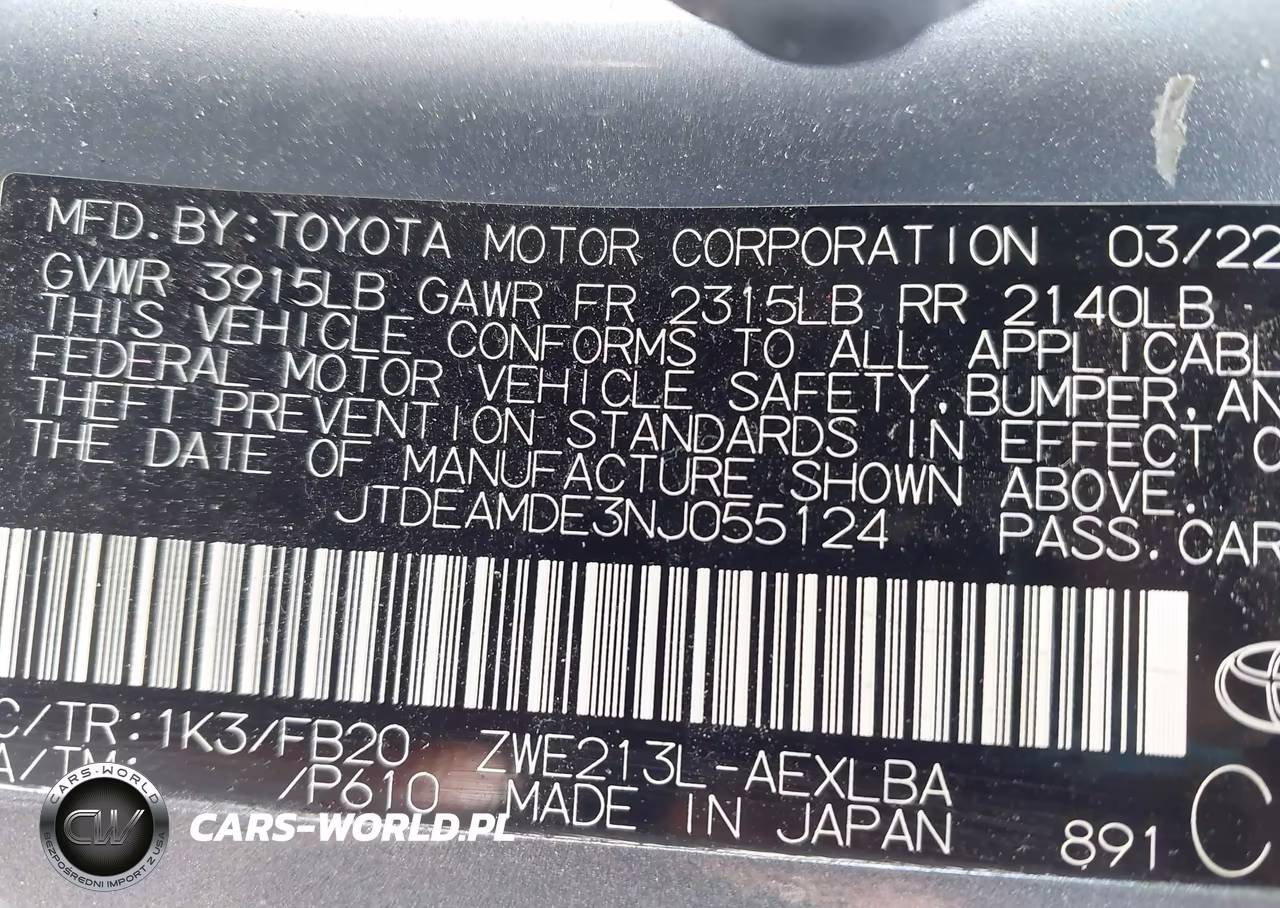 2022 Toyota Corolla Hybrid Le VIN:JTDEAMDE3NJ055124 - 9
